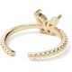 thumbnail image 3 of Anillo abierto con circonita cúbica transparente y diseño de mariposa chapado en oro de 16 quilates para mujer, 1,3 mm de diámetro interior: 17 mm., 3 of 4