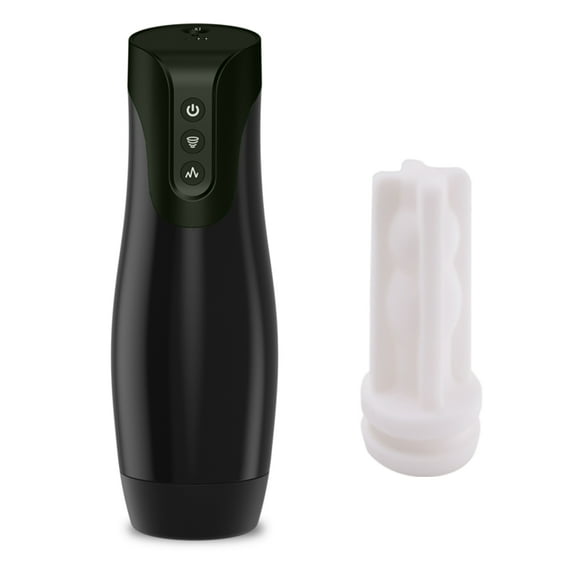 TLUDA Automatic Mens Masturbator Cup with 7 Power Thrusting Sucking,Male Vibrating Stroker Sex Toys Black