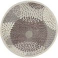 thumbnail image 3 of Nourison Graphic Illusions Modern Geometric Grey 7'9" x ROUND Area Rug, (8' Round), 3 of 9