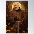 thumbnail image 2 of Saint Padre Pio Poster Wall Art, Modern Wall Decor For Living Room Bedroom, 12x18 UNFRAMED, 2 of 3