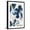 Black Frame, variant on Art.com Cobalt Florals I Art Print by Isabelle Z, Brown Frame Wall Art, 17" x 23"