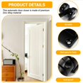 thumbnail image 4 of Cierrapuertas Automático Metal Ajustable Heavy Duty Seguridad Resorte Silenciador Convertir Puerta con Bisagras Interior Exterior Negro, 4 of 9