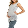 thumbnail image 6 of breaise Lightning Deals 2024 Women's Maternity Nursing Tank Tops Sleeveless Breastfeeding Shirts Double Layer Summer Pregnancy Ruched Basic Tops Maternity Shirt Vest Pregnancy Clothes, 6 of 6