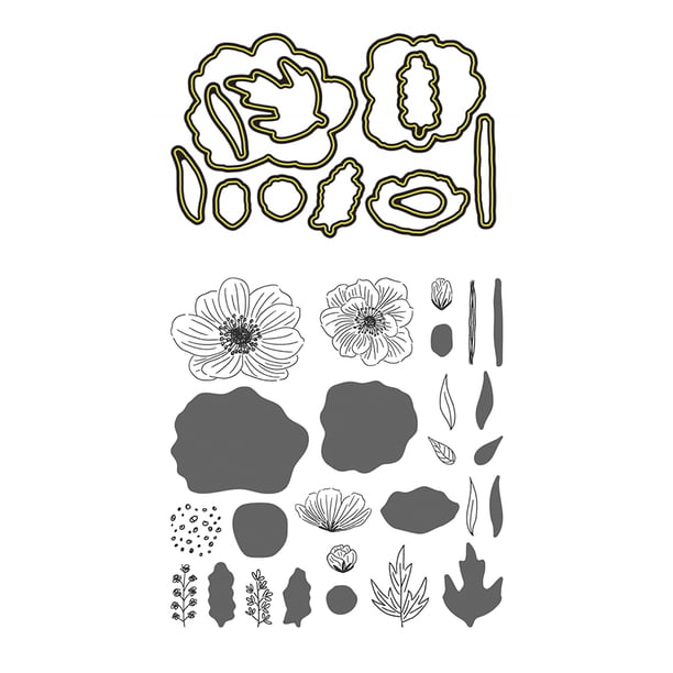 Sello de flor de silicona Wdftyju estampado Álbum de recortes Troqueles de corte de papel herramienta de Álbum (A) + B