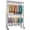 Chrome, variant on M MZG Heavy-Duty Rolling Clothes Rack, With Double Rods and Side Hooks, Freestanding Wardrobe, Metal Portable Hanger,Capacity 1050LB,17.7” D X 47.2” W X 83.6” H, Black