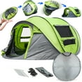 thumbnail image 1 of KNOX Pop Up Tent for Camping - Instant Tents for Camping Easy Pop Up Tent 4 Person, Waterproof Pop Up Beach Tent, Portable Easy Up Tent, Lightweight Foldable Privacy Easy Pop Up Camping Tent - Green, 1 of 9