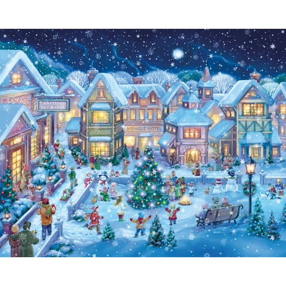 Vermont Christmas Company Holiday Village Square - 1000 Piece Jigsaw Puzzle