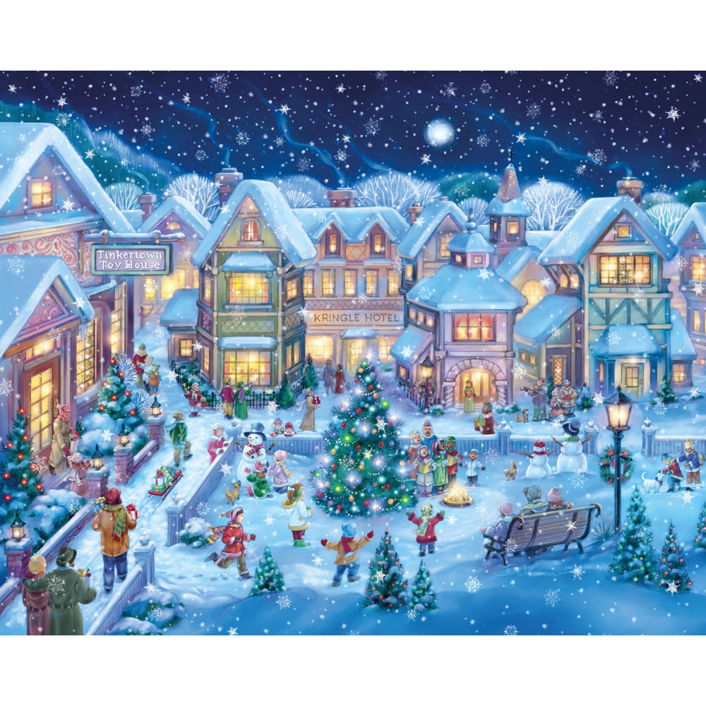 Vermont Christmas Company Holiday Village Square - 1000 Piece Jigsaw
