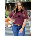 thumbnail image 5 of XCHQRTI Pumpkin Plus Size Women Tshirt Its Fall Yall Thanksgiving Short Sleeve Graphic Tees, 5 of 8