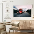 thumbnail image 5 of Elephant Stock Semi Truck Wall Art - Horizontal Canvas Wall Art - Living Room Wall Decor - Transportation Canvas - Black And Red Decor - 48" x 32", 5 of 8