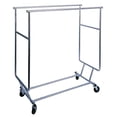 thumbnail image 3 of Collapsible Garment Rack w/ Double Round Tubing Hangrail - Chrome Finish,Pack Size - 1, 3 of 5
