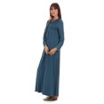 thumbnail image 3 of MeMoi Women's Long Sleeve Smocking Placket Ankle-Length Gown - Mens - Male, 3 of 4