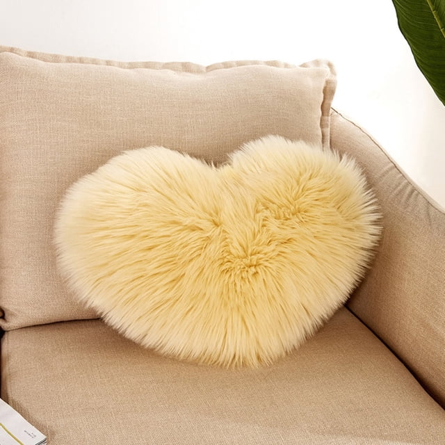 Xihbxyly Cojín En Forma de Corazón, Guata de Seda Suave, Tacto Agradable, Decoración para El Sofá, Regalo para Esposa, Ideal para Festivales, 40 X 50 Cm.