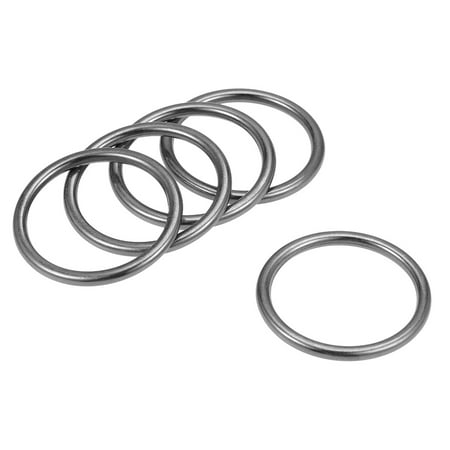 5Pcs O Ring Buckle 1.2-Inch(30mm) Zinc Alloy O-Rings Black for Hardware ...