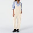 thumbnail image 2 of Yokua Women Fleece Overalls Winter Fuzzy Jumpsuits with Pocket Loose V Neck Sleeveless Sherpa Overalls Ski Snow Bibs, 2 of 8