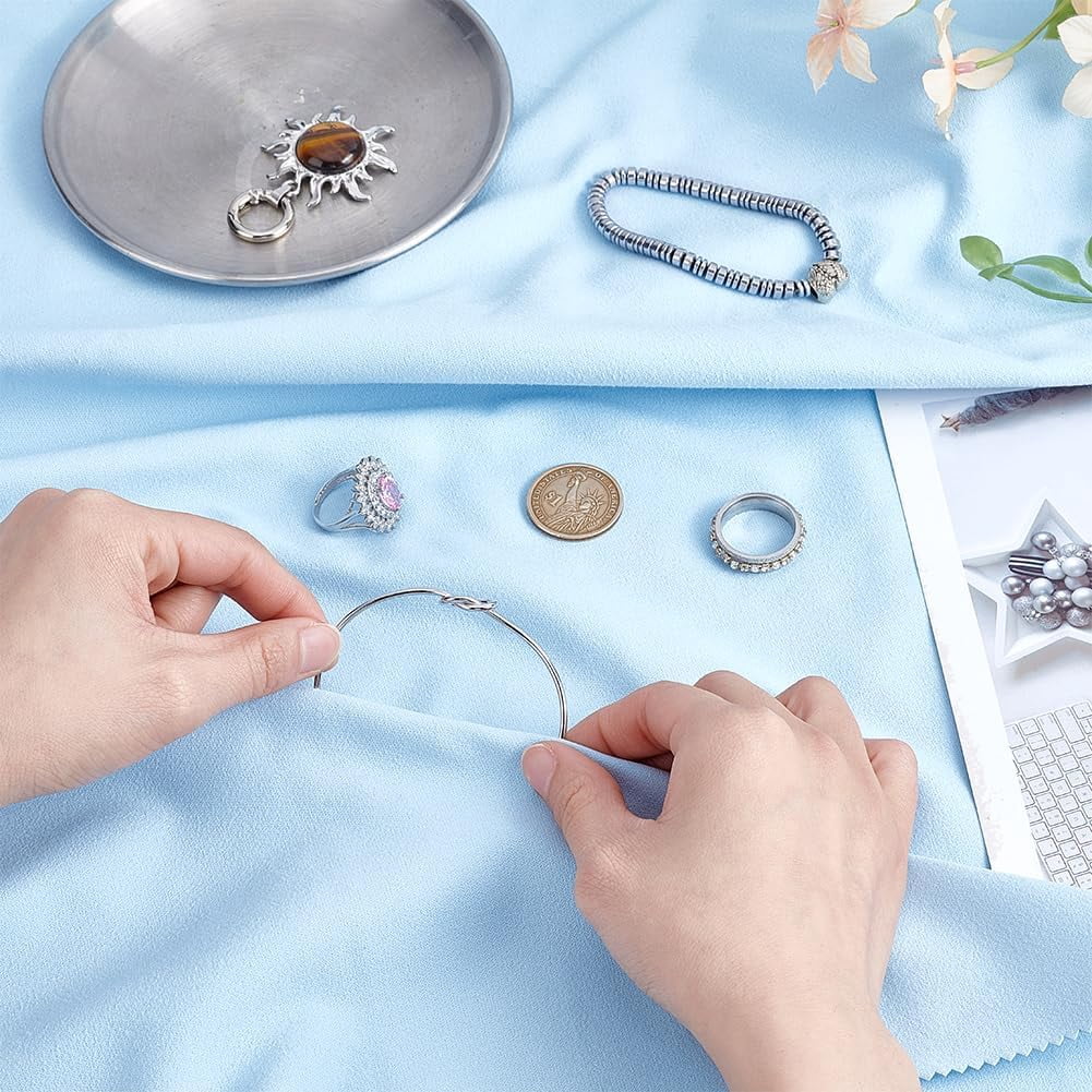 1pc Customed Suede Fabric Silver Polishing Cloth Jewelry Cleaning Cloth Peru 200x150x0.05cm