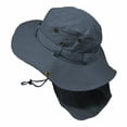 thumbnail image 6 of Glory Max Bucket Boonie Hat with Neck Flap Cover Sun Safari Wide Brim Fishing Cap Dark Gray, 6 of 6