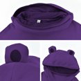 thumbnail image 4 of Women Novelty Frog Hoodie Cute Long Sleeve Solid Color Hooded Sweatshirt with Flap Pocket, 4 of 7