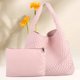 thumbnail image 4 of Bolsa De Hombro Bolso de hombro de moda para mujer, conjunto combinado de Bolso grande con asa superior tejido PU (rosa), 4 of 5