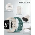 thumbnail image 5 of Wearlizer 2 Packs Floral Engraved Band Compatible with Apple Watch 38mm 40mm 41mm 49mm 45mm 46mm 44mm 42mm Women, Silicone Dandelion Sunflower Design Strap for iWatch Ultra Series SE/10/9/8/7/6/5/4/3, 5 of 8