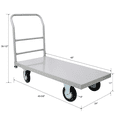 thumbnail image 5 of Tcbosik Push Cart Dolly, Moving Platform Hand Truck, 2000 lbs Capacity Heavy Duty Flat Bed Wagon, Furniture Luggage Lifting, Gray, 5 of 9