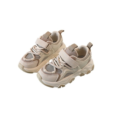

Lacyhop Children Running Shoe Sport Athletic Shoes Gym Sneakers Walking Breathable Trainers Lightweight Mesh Apricot 1Y