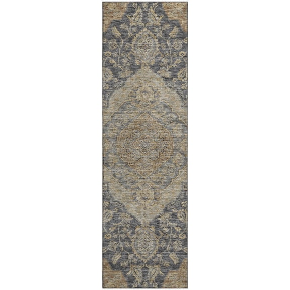 Dalyn Rugs Premium Machine Washable Mayfield AMF1151 Charcoal 2'3" x 7'6" Runner Rug