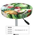 thumbnail image 2 of Uemuo Vegan1 Pattern Round Bar Stool Seat Covers Washable Stool Cushion Slipcover Elastic Bar Chair Covers-12 inch, 2 of 7