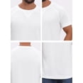 thumbnail image 7 of DARING DIVA Men's Waffle Fabric Classic Crew Neck Raglan Short Sleeves M White, 7 of 7