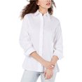 thumbnail image 1 of Kendall Kylie - Camiseta con botones para mujer, color blanco, pequeña, 1 of 1