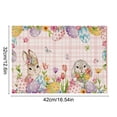 thumbnail image 3 of PUSPU Easter Themed Placemats Rabbits And Easter Egg Patterns Mats Party Decoration Placemats Festive Mood Decorations, 3 of 6