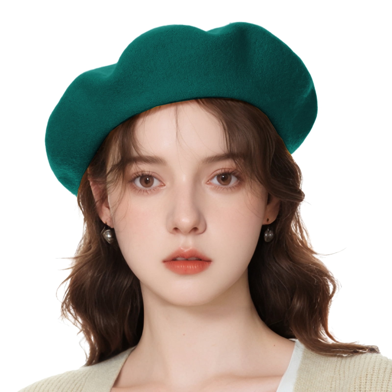 TOPTIE French Beret for Womens Artist Basque Beanie Hat Solid