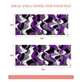 thumbnail image 6 of Purple Stripe Yoga Towel for Hot Yoga Non Slip, Black Grey White Gradient Striped Geometric Yoga Mat Towel Absorbent Yoga Sweat Towels Microfiber Hot Yoga Blanket for Bikram Pilates 26"x70", 6 of 7
