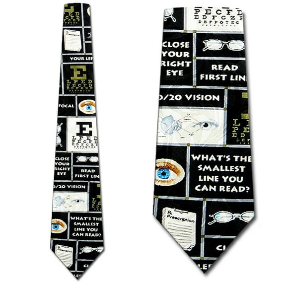 Optometry Squares (Black) Necktie Mens Tie