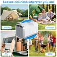 thumbnail image 3 of TEKAMON Portable Air Conditioner, 4400BTU 330W Power Camping Tent AC, 26lb Compact & Lightweight Fast Cooling Air Conditioner Dehumidifier for Car, Pets, Camp or Home Use, Silver White, 3 of 10