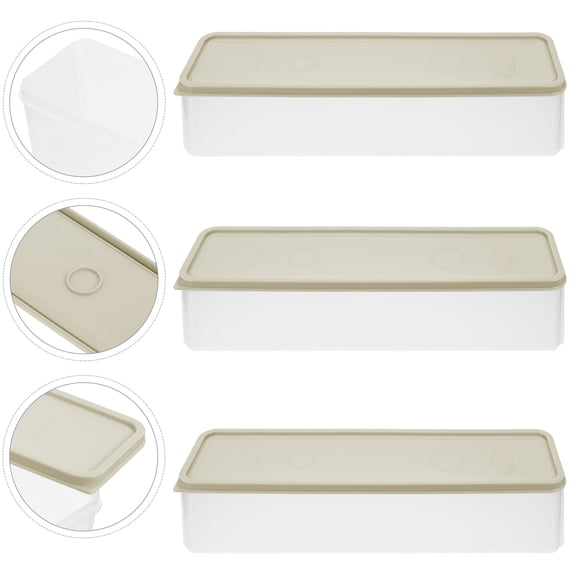 Nicehomfit Pasta Food Storage Containers Green 3Pcs Airtight