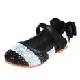 thumbnail image 1 of B91xZ Chaussures de Robe pour Petites Filles Ballerines Chaussures pour Tout-Petits, Noir 1, 1 of 5