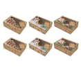 thumbnail image 2 of Xmas Gift Boxes with Transparent Window Party Supplies Wrapping Gift Giving Case Christmas Treat Boxes for Chocolate Candy Biscuits Pastry , 6 Set, 2 of 9
