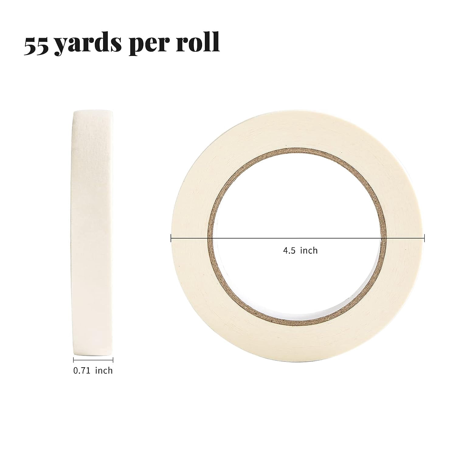 Masking Tape,0.7 Inch x 55 Yards x 8 Rolls,General Purpose Painters Tape,Drafting Art Tape for Painting/ Home Office /School Stationery /Artist /Craft