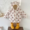 thumbnail image 2 of Baby Boys Winter Coat Baby Boys Puffer Coat Baby Hoodie with Bear Ear Long Sleeve Light Winter Coats for Kids Baby Girls Outerwear Coats Winter Baby Girl Clothes 3-6 Months, 2 of 3