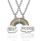 thumbnail image 1 of Friend Necklace Rainbow - Two-part Friendship Necklace for Friends silver, 1 of 5