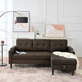 thumbnail image 2 of Miekor Furniture Convertable Sofa Bed with Built-in Storage Space Brown 0006, 2 of 16