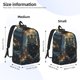 thumbnail image 2 of Balery Forest Meditating Tiger Mochila Clásica Impresa Básica para Viaje, Mochila Escolar Resistente al Agua, Mochila de Lona con Correas Ajustables-Small, 2 of 5