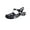 Black 01, variant on Women's Crystal Jelly Closed-Toe Flats - Summer Beach Shoes with Ankle Strap, Sheer Soft Fisherman Style