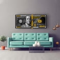 thumbnail image 4 of Cuadro Decorativo Canvas Revolution Dólar Negro y Dorado 100 x 42 cm, 4 of 5