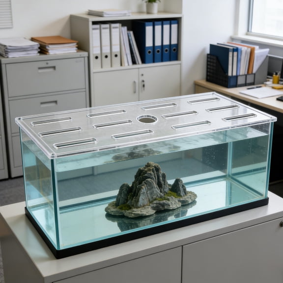 LITINKIMI Aquarium Top Cover Plastic Lid with Easy Access and Anti Jumping Feature