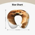 thumbnail image 5 of Xecao Happy Fluffy Running Dog Print Memory Foam Cervical Neck Pillow Versatile U-Shaped Pillows for Home,Office,Camping,Travelling,Soft Washable Cover, 5 of 8