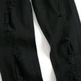 thumbnail image 5 of Penkiiy Men's Ripped Skinny Slim Fit Stretch Distressed Destroyed Jeans Denim Pants M Black, 5 of 8