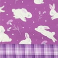 thumbnail image 4 of Northlight Hopping Bunnies Plaid Easter Kitchen Oven Mitts - 13.75" - Purple - Set of 2, 4 of 5