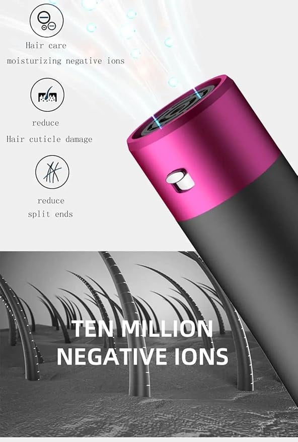 5-in-1 Hair Dryer Brush Set, 1200W, Lightweight, ALCI Safety, Tourmaline Technology, Gray, Purple